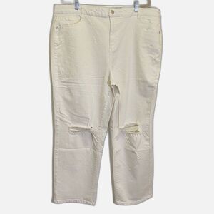 ELOQUII - Distressed Straight Leg Jeans - size 22 NWT